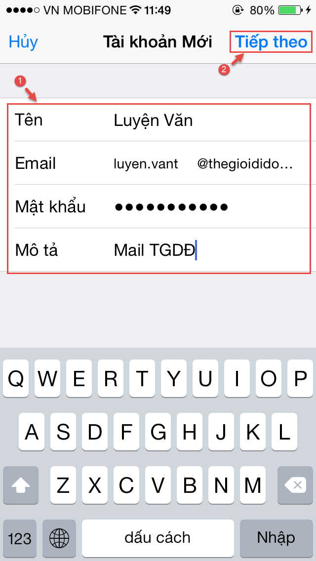 email iphone 6